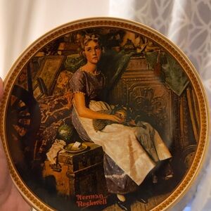 Knowles Norman Rockwell Collector Plate -Dreaming in the Attic , LIMITED
